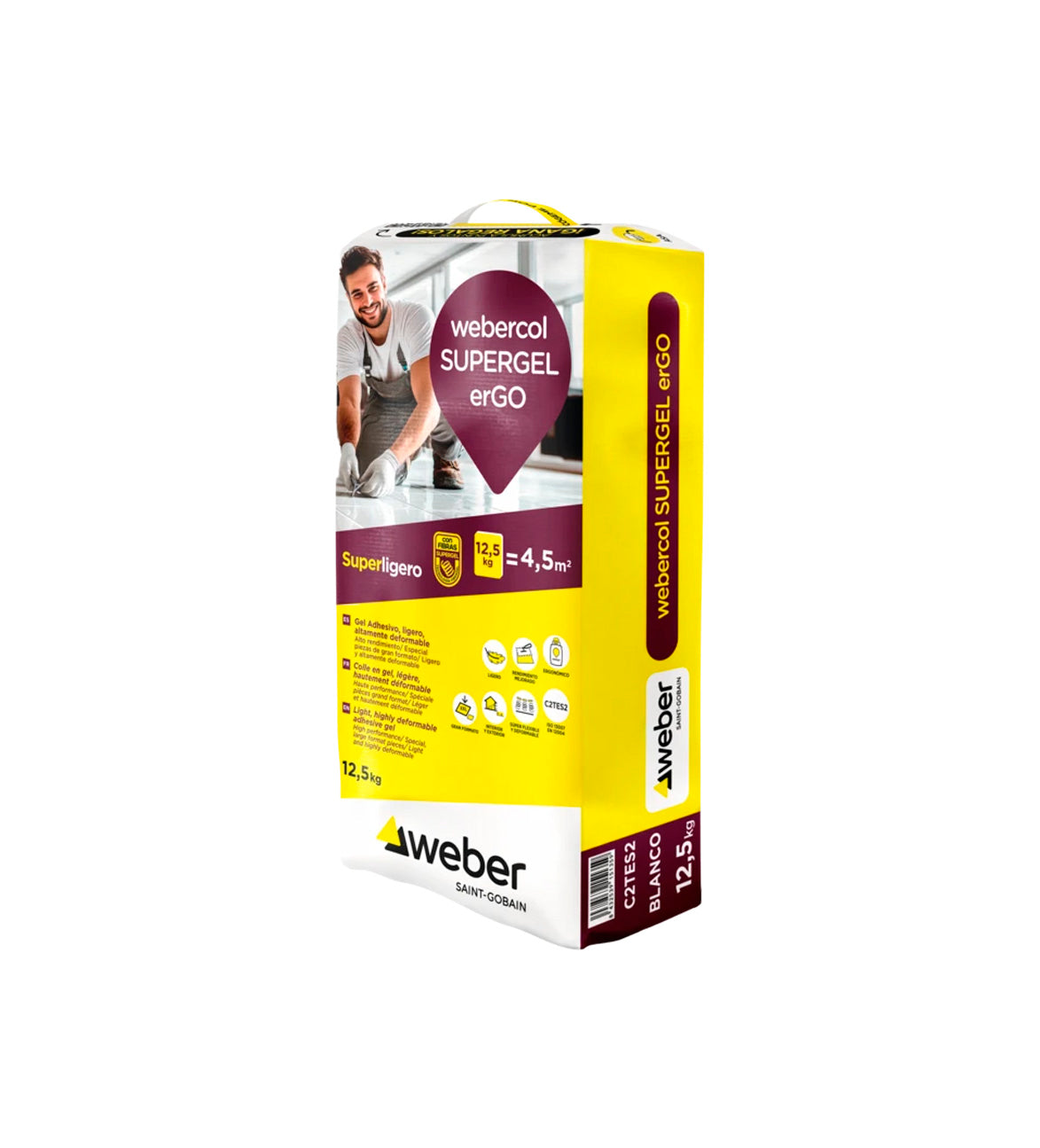 Gel superadhésif léger 12,5 kg Webercol SUPERGEL erGO