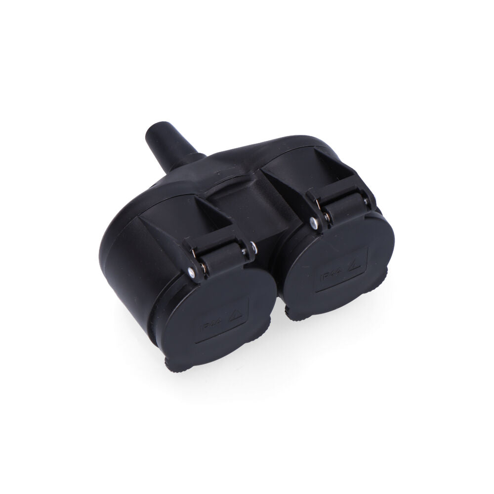 Double prise de courant en caoutchouc T/TL IP44 16 A avec capuchons EDM