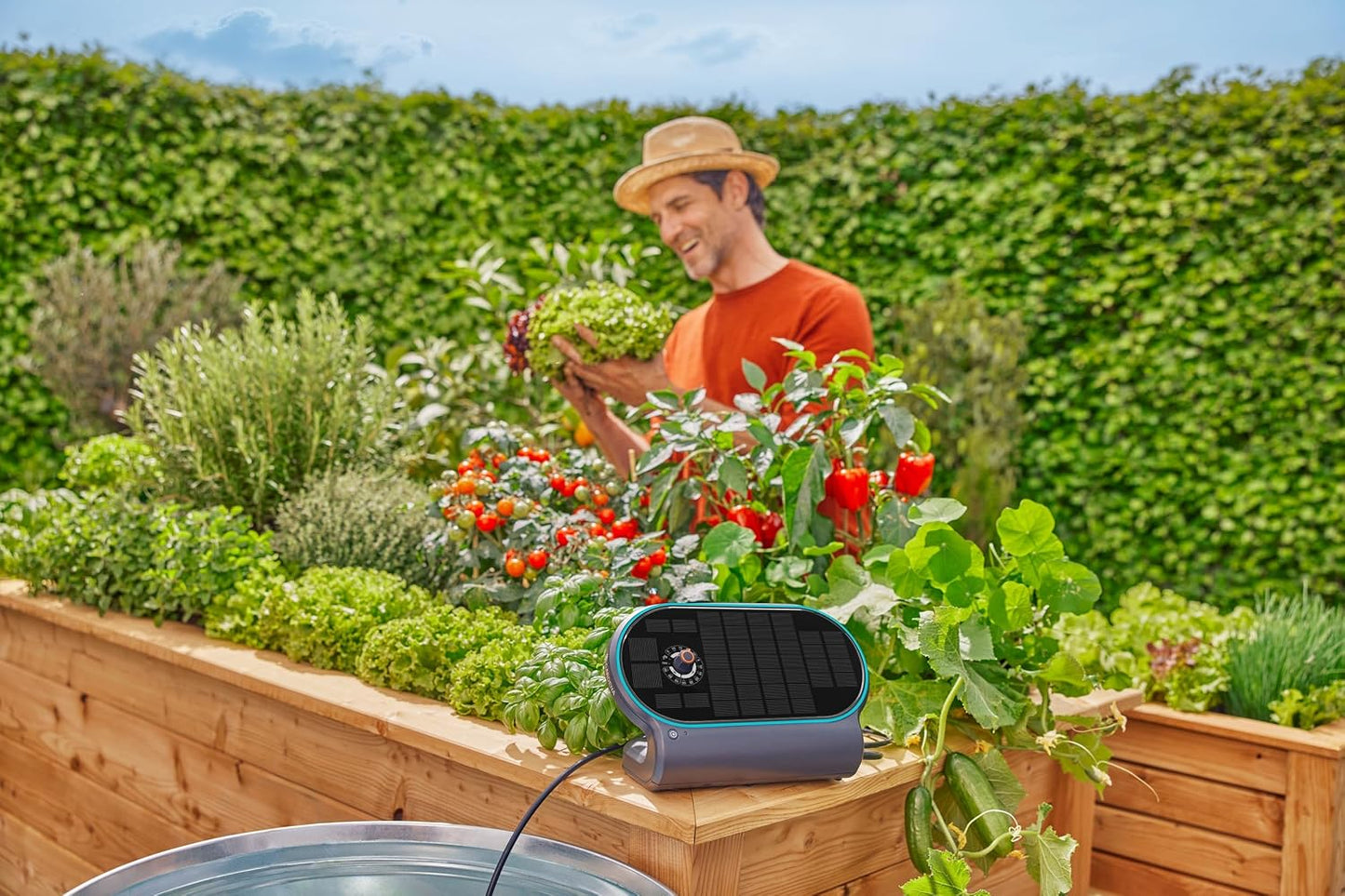 Système d'irrigation solaire automatique AquaBloom L de Gardena 13330-20