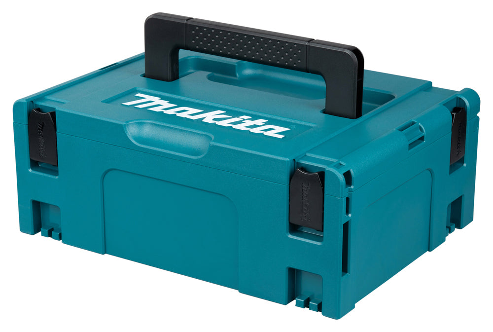 Perceuse-visseuse à percussion Makita DHP493RTJ 18V LXT avec 2 batteries 5 Ah, chargeur et coffret de transport