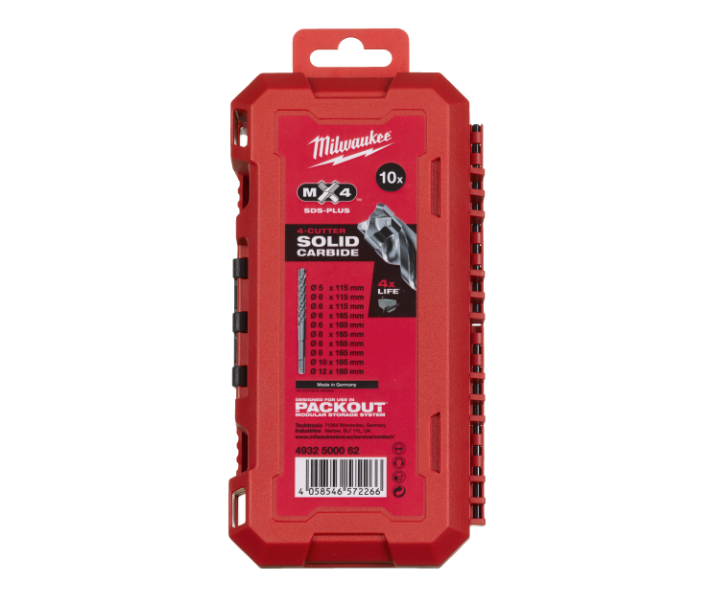 Forets SDS-PLUS MX4 étui 10 unités Milwaukee