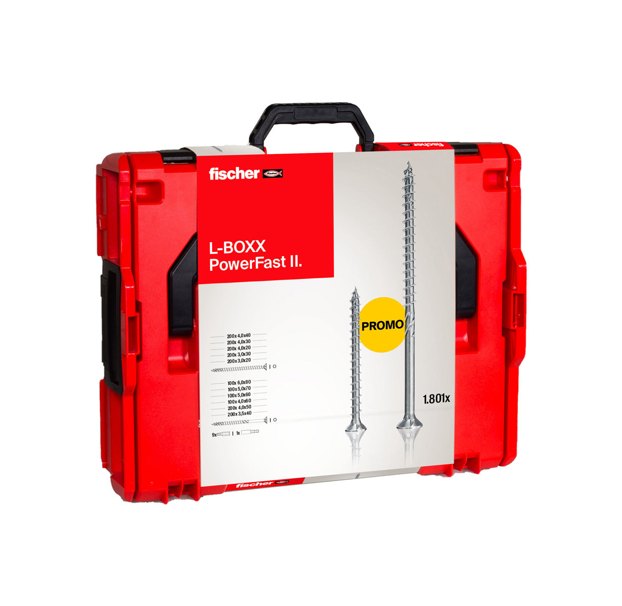 Kit PowerFast II L-BOXX 102, 1.800 vis + Set ProfiBit Fischer de 10 pièces