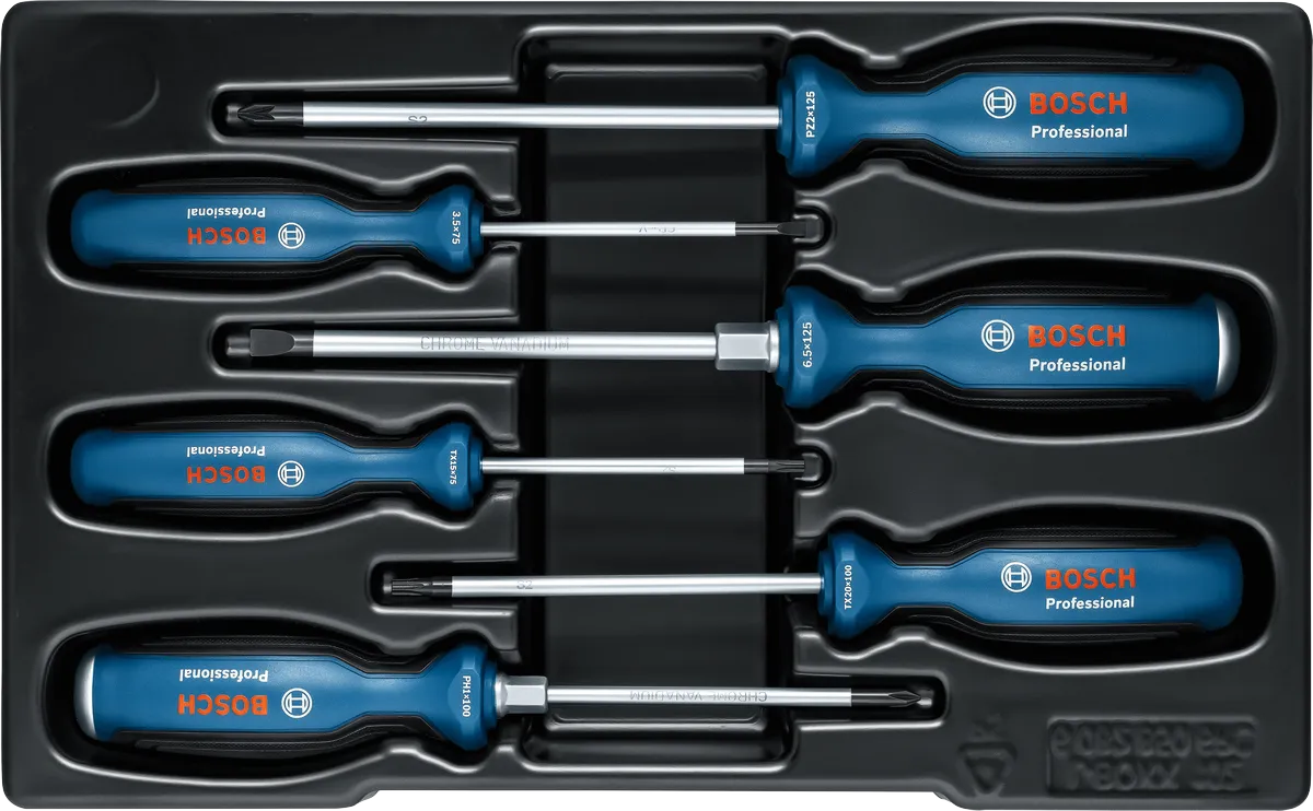 Set de 6 tournevis SL/PH/PZ/TX PRO Bosch