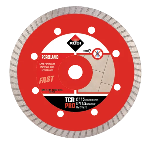Disque Diamant Turbo Grès Cérame -TCR 115mm PRO Rubi