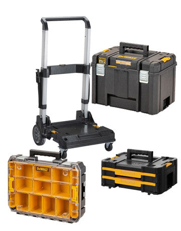 Tstak set 3 porte-documents + chariot Dewalt