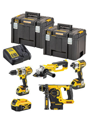 Ensemble Dewalt DCK483P3T - DCH253 + DCD996 + DCF887 + DCG412 + 3 battes 5,0 Ah + DCB115 + 2 TSTAK VI