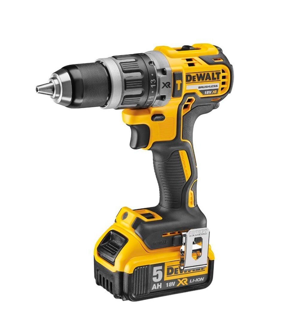 Kit électrique pour perceuse à percussion Dewalt CPROF265 avec étui, meuleuse XR18V, marteau XR SDS plus et 3 batteries