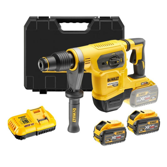 Marteau Dewalt 54V 6.1J DCH481X2 Flexvolt SDS-MAX avec batteries 9Ah