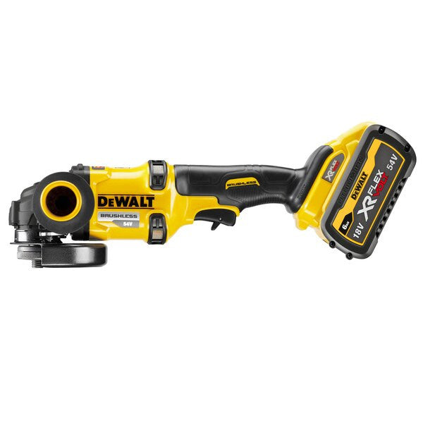 Mini-meuleuse sans balais XR FLEXVOLT 54V/18V 125mm avec 2 batteries 6Ah et coffret Dewalt DCG418T2