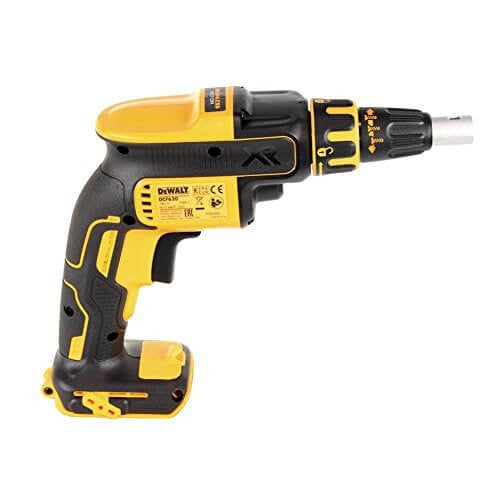 Combo plaques de plâtre : Scie à plâtre DCE555N + Tournevis Pladur Dewalt DCF620NT + 2 Batteries 5Ah + Chargeur