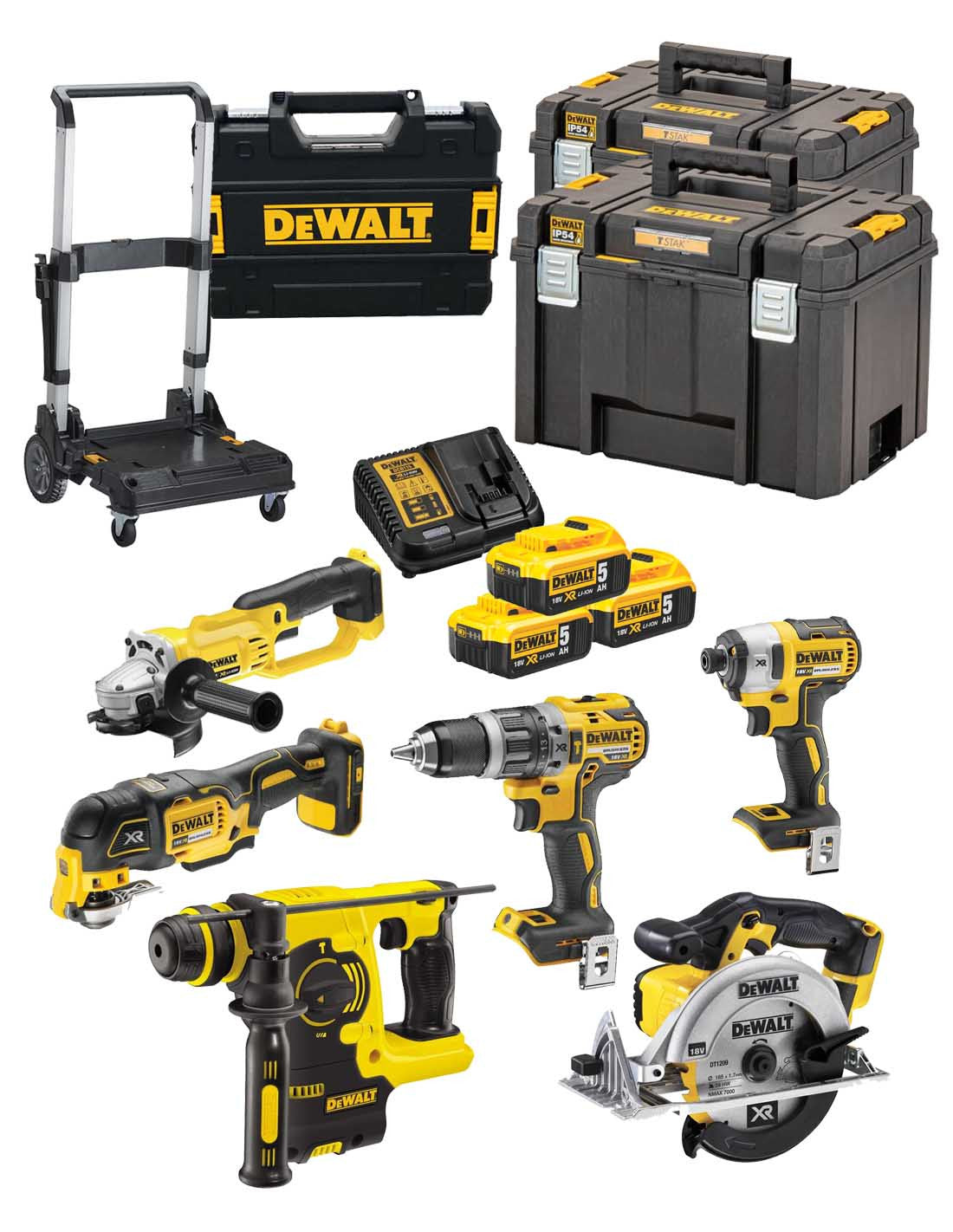 Kit d'alimentation 6 outils à batterie Dewalt DCK645P3T