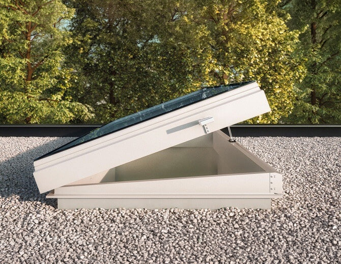 Puits de Lumière Carré à Moteur Flex avec Prise Droite 20cm Skylux iWindow2