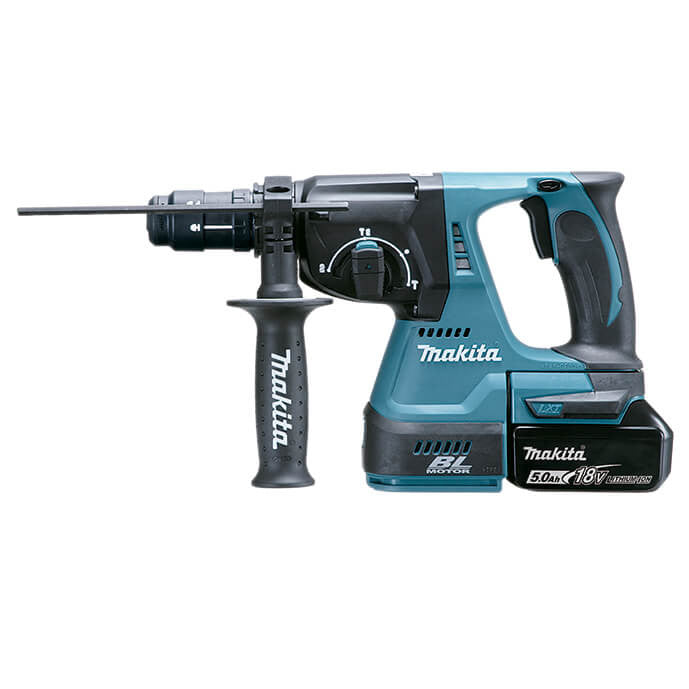 Marteau léger BL 18V LXT 24 mm avec 2 batteries 5Ah et mallette Makita DHR243RTJ