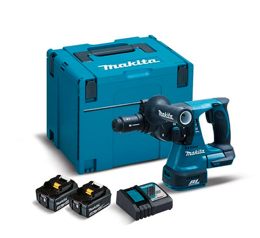 Marteau léger BL 18V LXT 24 mm avec 2 batteries 5Ah et mallette Makita DHR243RTJ