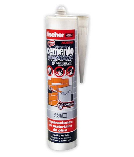 Cartouche de mastic Fischer Cement Express gris clair 310 ml