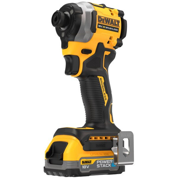 Tournevis à percussion compact sans balais Dewalt DCF850E2T XR 18V ​​POWERSTACK