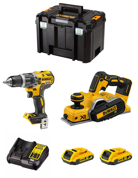 Kit marteau perforateur Dewalt DCD796 + brosse DCP580 + 2bat 2Ah + chargeur + TSTAK VI DCK280D2