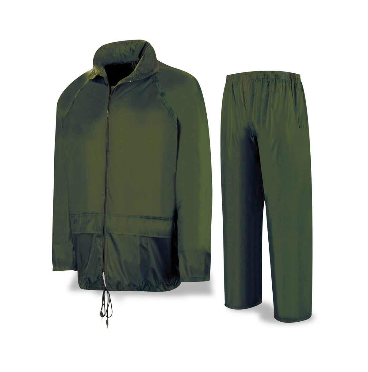 Combinaison de pluie type ingénieur Polyester/PVC vert METEO Marque 188TAIV