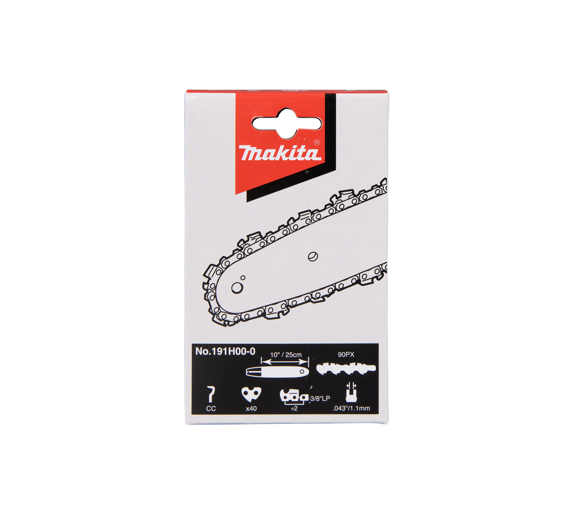 Chaîne de tronçonneuse 25cm 3/8" Makita 191H00-0