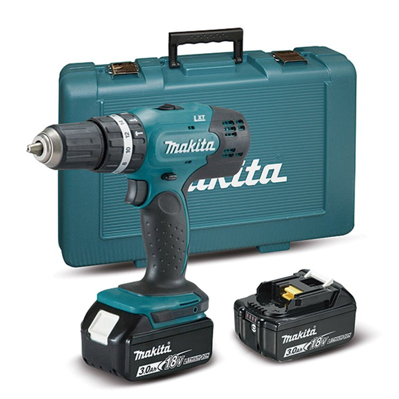 Taladro Percutor 18V con 2 baterías 3.0Ah y maletín Makita DHP453RFE MAKITA - 1