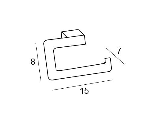 Portarrollos Sin Tapa Slim 2812 Manillons Torrent BATHCO - 3