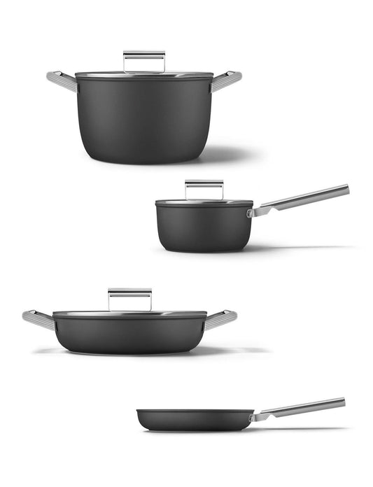 Set de 4 ustensiles de cuisine Noir Mat Smeg