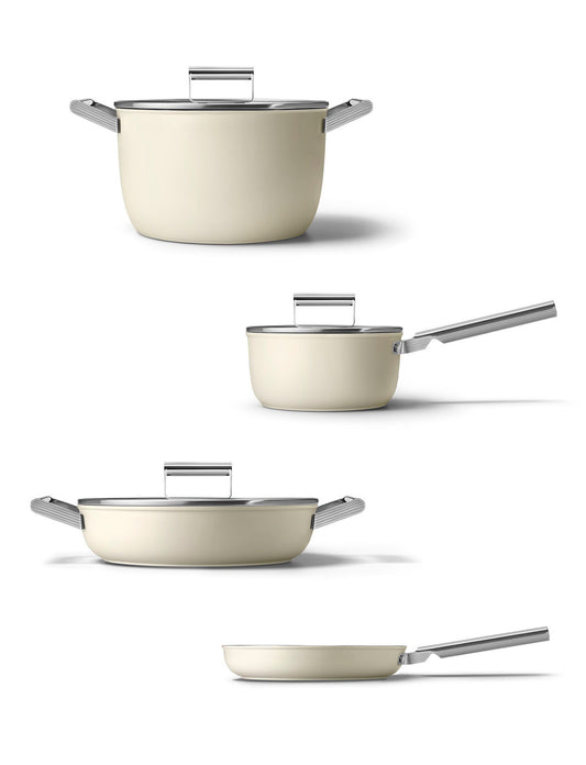 Smeg Mate Cream Ensemble d'ustensiles de cuisine 4 pièces