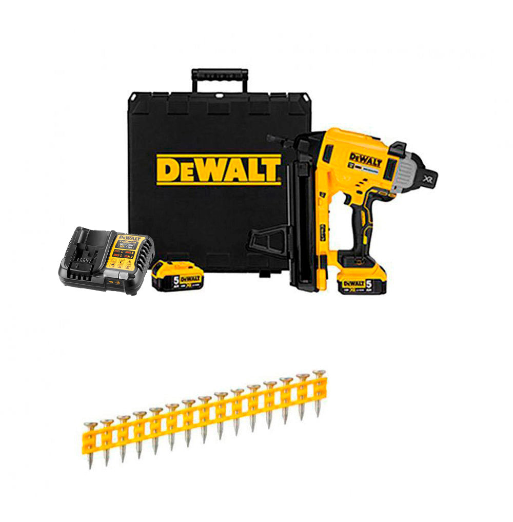 Dewalt DCN890P2 Cloueur pour béton et acier alimenté par batterie 18 V + 5 025 clous de 20 mm