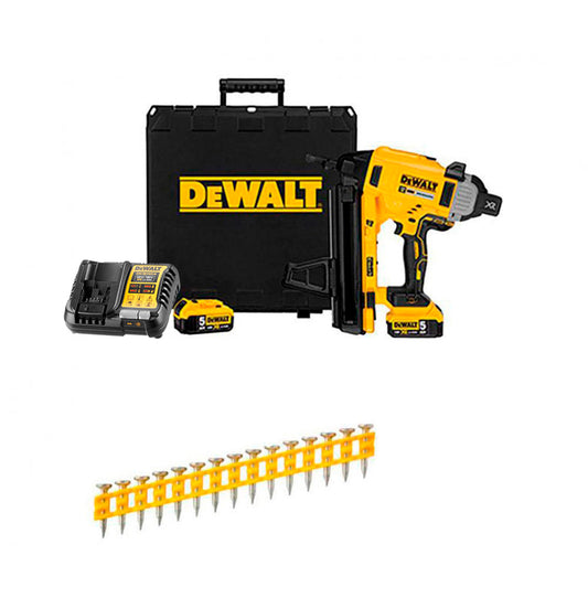 Dewalt 18 V DCN890P2 Cloueur à béton et acier alimenté par batterie + 50 250 clous de 20 mm