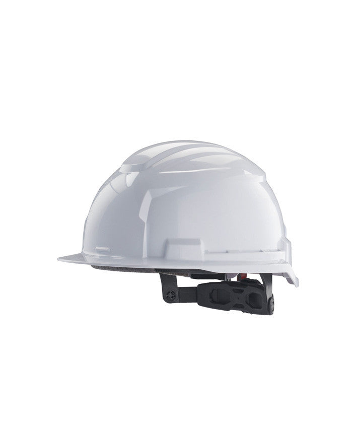 Casco sin ventilar Blanco BOLT100 con Barboquejo de 4 puntos EN397 Milwuakee