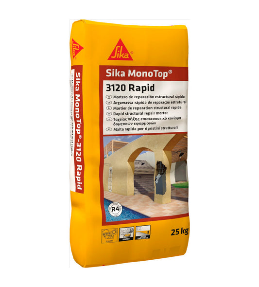 Mortero de reparación Estructural 25kg Sika MonoTop-3120 Rapid  - 1