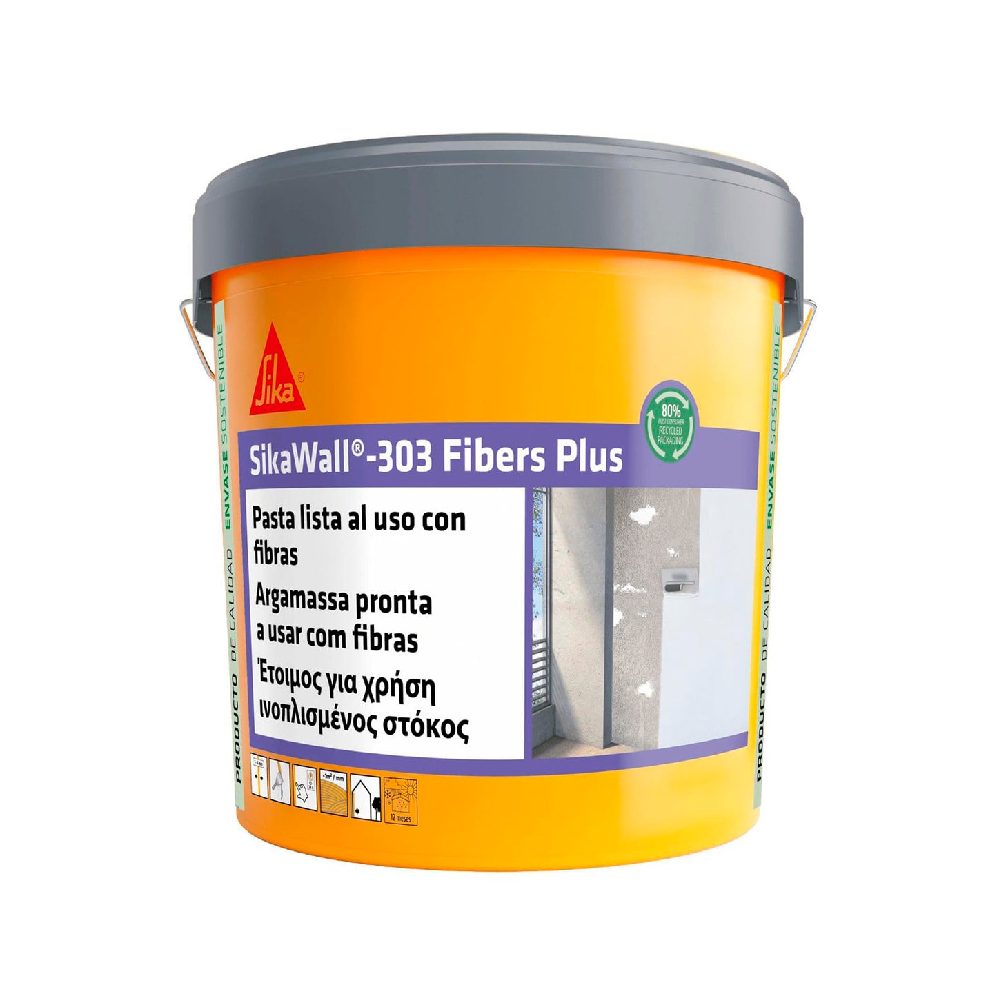 Pâte prête à l'emploi avec fibres SikaWall-303 Fiber Plus Sika