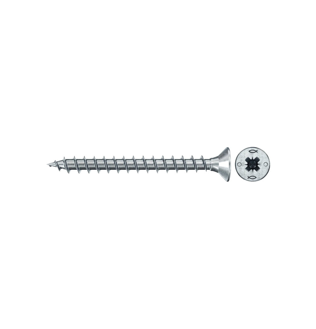 Boîte de 200 vis à aggloméré PowerFast FPF II CZF Tête fraisée et empreinte PZ Fischer