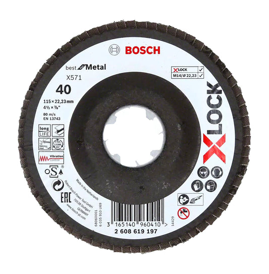 Disque à lamelles X571 Best for Metal X-LOCK 115mm Bosch