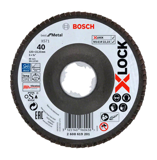 Disque à lamelles X571 Best for Metal X-LOCK 125mm Bosch