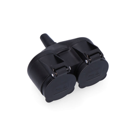 Double prise de courant en caoutchouc T/TL IP44 16 A avec capuchons EDM