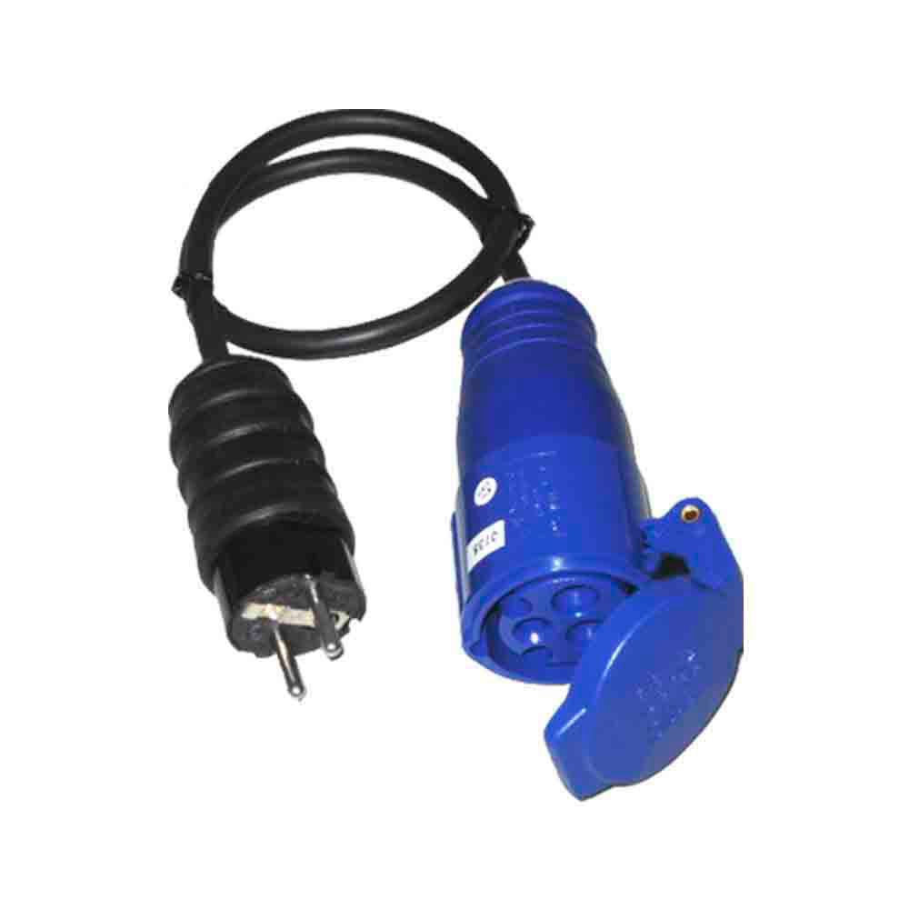Adaptateur fiche Schuko vers prise CEE 2P+T 16 A 230 V, 50 cm, EDM