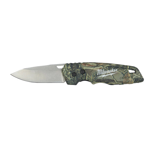 Couteau à lame tranchante camouflage Milwaukee FASBACK