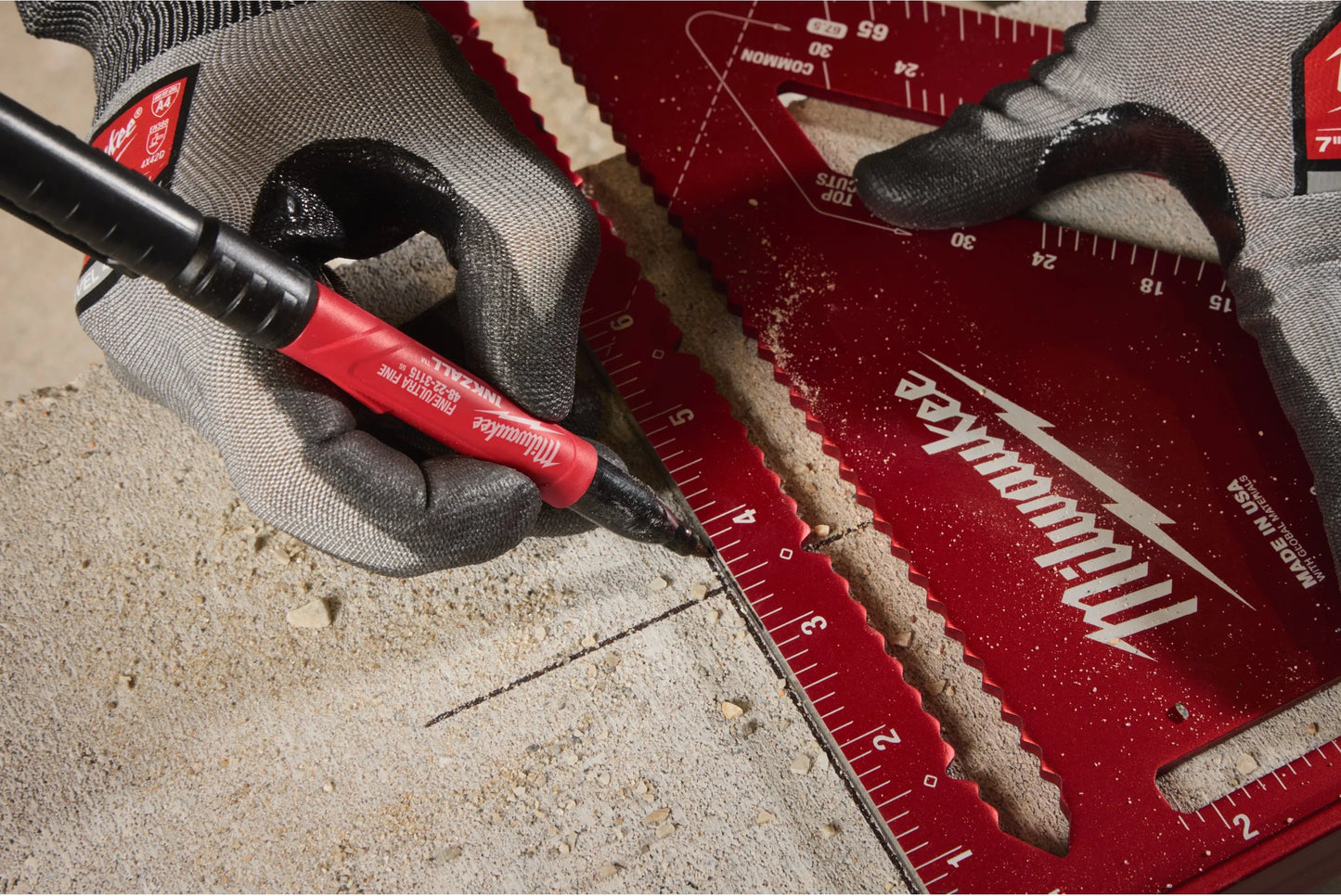 Marqueur double pointe fine et ultra-fine Inkzall Noir Milwaukee