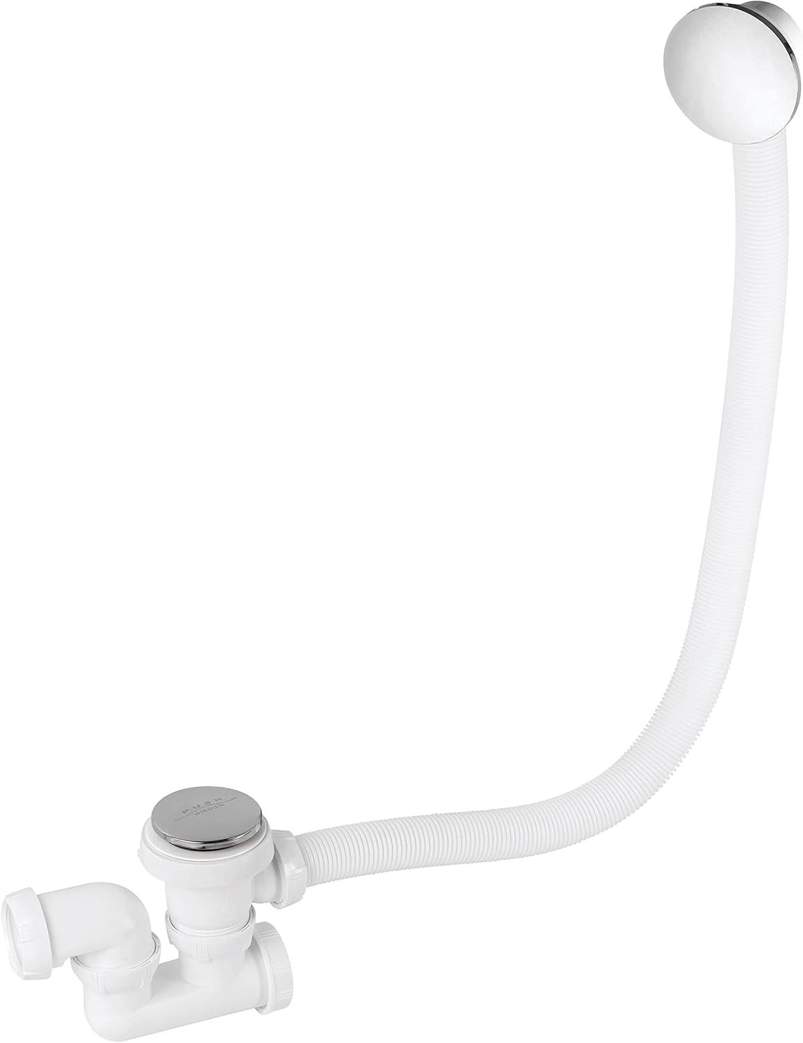 Bonde de baignoire Click-Clac avec siphon orientable Wirquin réf.30723100