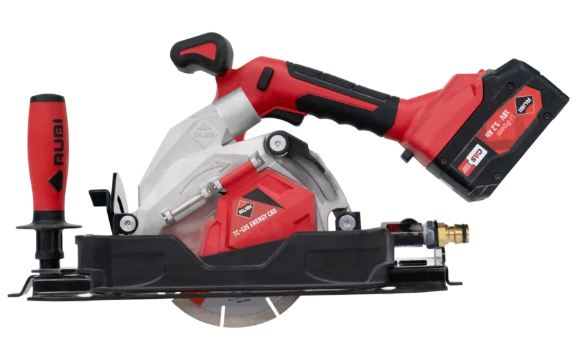 Scie circulaire sans fil pour céramique grand format TC-125 G2 Energy Cas Rubi