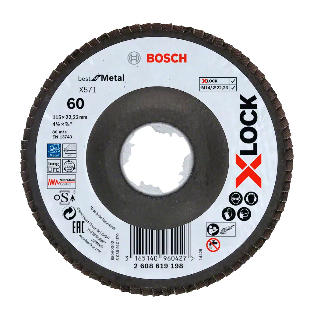 Disque à lamelles X571 Best for Metal X-LOCK 115mm Bosch