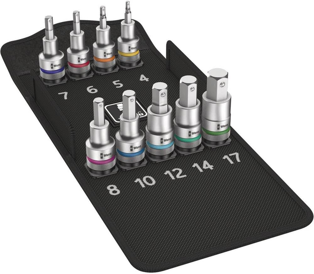 Jeu de 9 douilles hexagonales Zyklop avec fonction de maintien Wera 8740 C HF 1