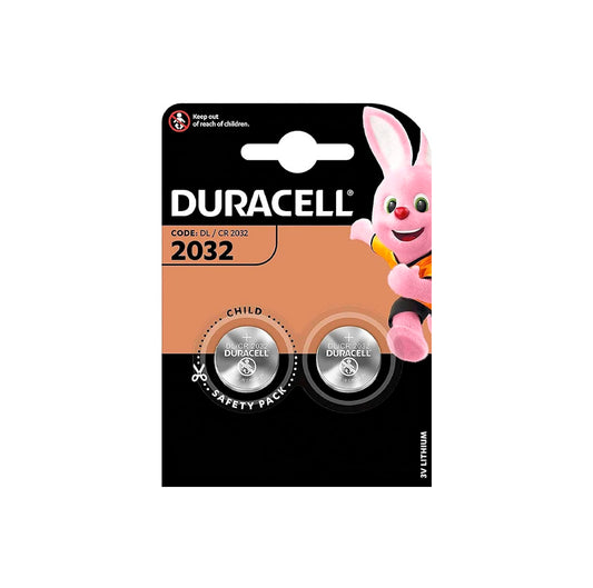 Paquete 2 Micro pilas de Botón litio Duracell Plus Power CR2032 3 V