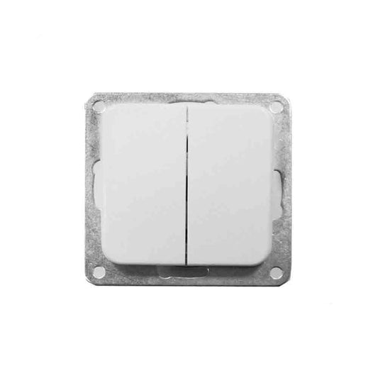 Interruptor doble de empotrar Serie Term Blanco EDM 65306