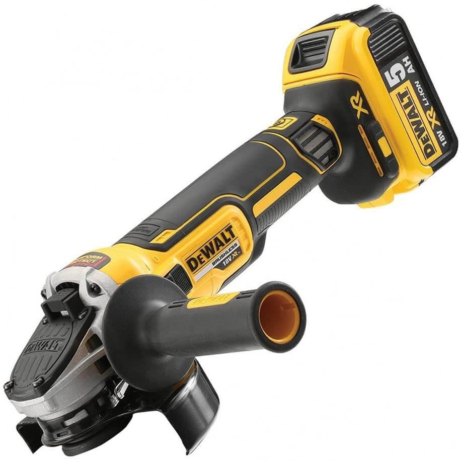 Meuleuse 18V XR Brushless 125mm avec 2 Batteries 5Ah + Chargeur + Mallette Dewalt DCG405P2