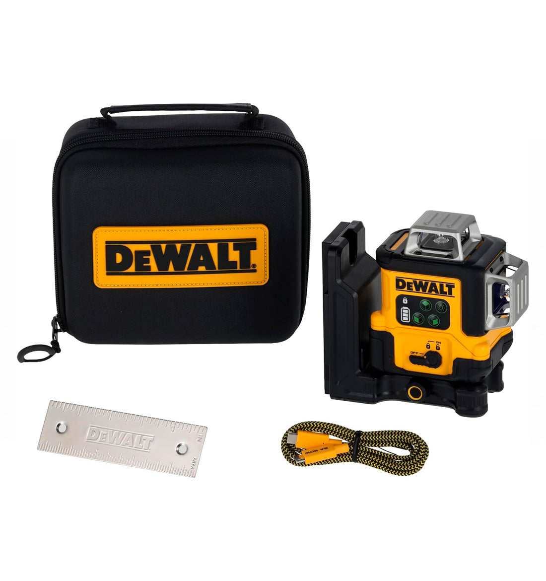Niveau laser autonivelant USB-C Vert 3 lignes 360º Dewalt DCLE14361GB