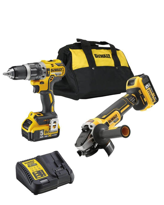 Coffret Dewalt DCK288P2 18V XR - Meuleuse + Perceuse + Sac + 2 Batteries LI-ION 5.0Ah