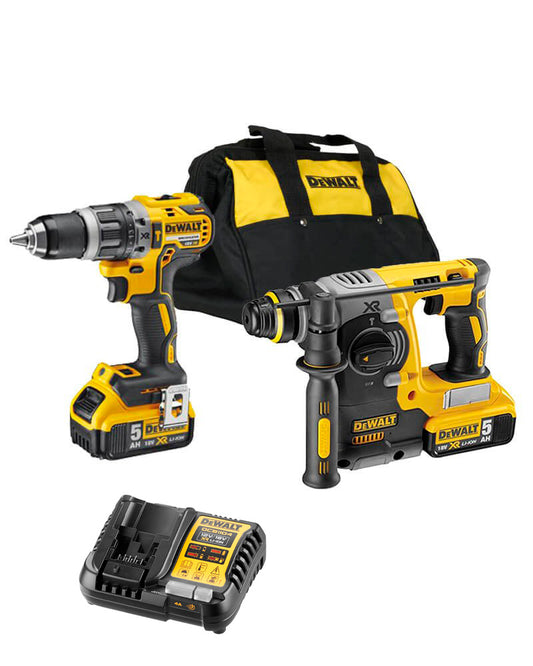 Coffret Dewalt DCK289P2 18V XR - Marteau électropneumatique + Perceuse + Sac + 2 Batteries LI-ION 5.0Ah