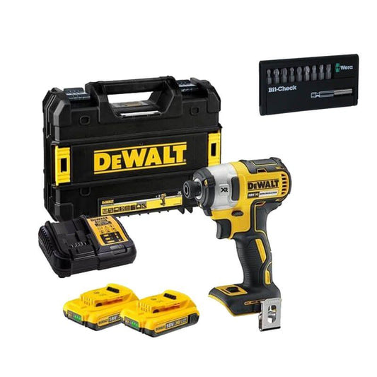 Tournevis à percussion sans balais XR 18V ​​205Nm avec 2 batteries 2Ah + jeu d'embouts Dewalt DCF887D2X